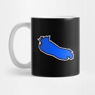 Gabriola Island in a Fresh Indigo Blue Colour - Simple Silhouette - Gabriola Island Mug